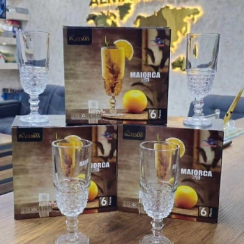 6 LI AYAKLI KRISTAL KAHVE YANI SU BARDAGI