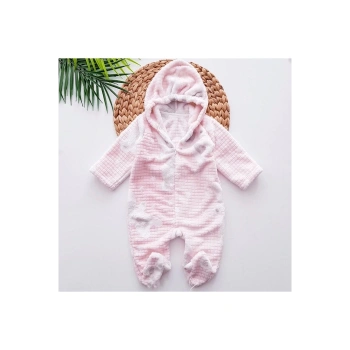 Bebitof Ayıcık Desenli Welsoft Bebek Tulumu