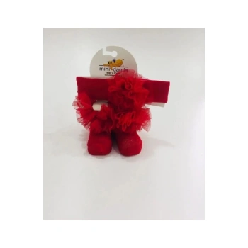 Kokoş Saç Bantlı Patik Takım