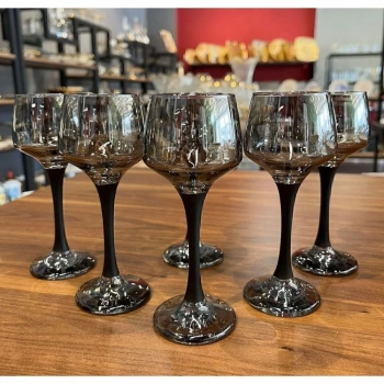 Rayan Orkide Gold Yaldızı Kadeh Kahve Yanı Su Bardağı