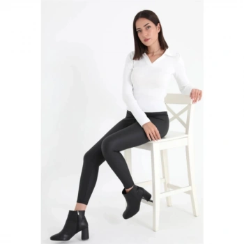 Uzun Kol Polo Yaka Triko - Ekru