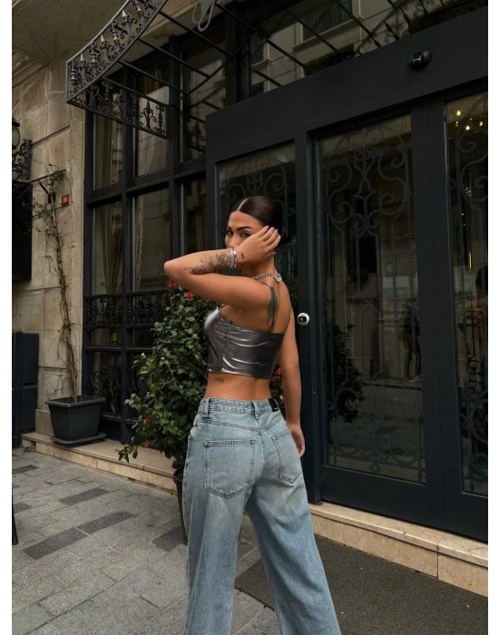 GLOPLU CROP GRİ