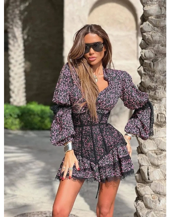 KENDRA CORSET DETAY ELBİSE SİYAH
