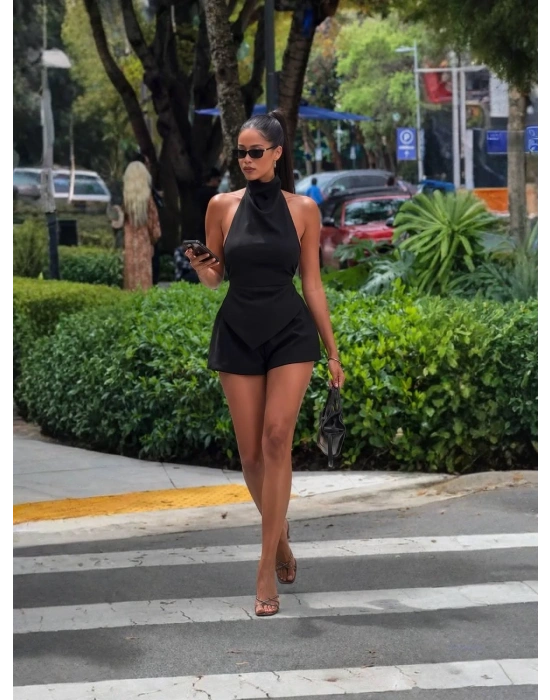 MIAMI ŞORT BLUZ TAKIM SİYAH