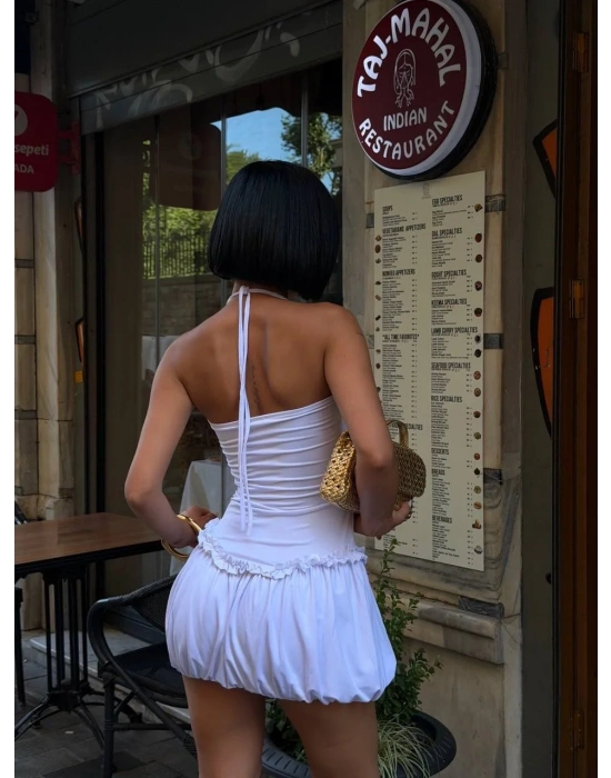 Morliva Aksesuarlı Mini Boy Elbise 1113