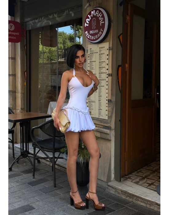 Morliva Aksesuarlı Mini Boy Elbise 1113