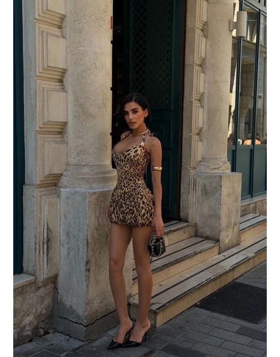 Morliva Aksesuarlı Mini Boy Elbise 1113
