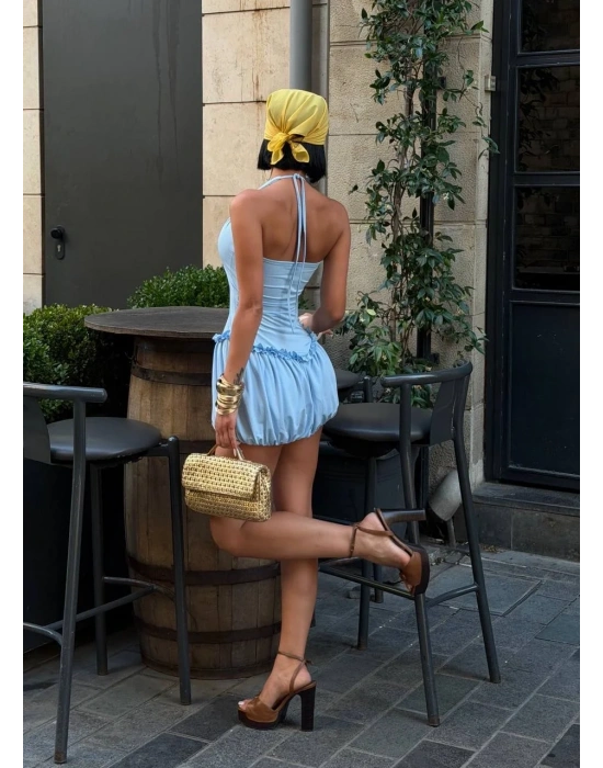 Morliva Aksesuarlı Mini Boy Elbise 1113