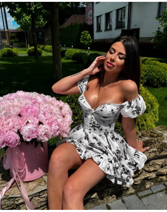 Morliva Dubai kumaş elbise 1563