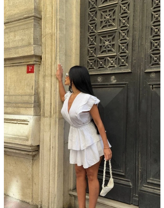 Morliva muslin keten şortlu elbise