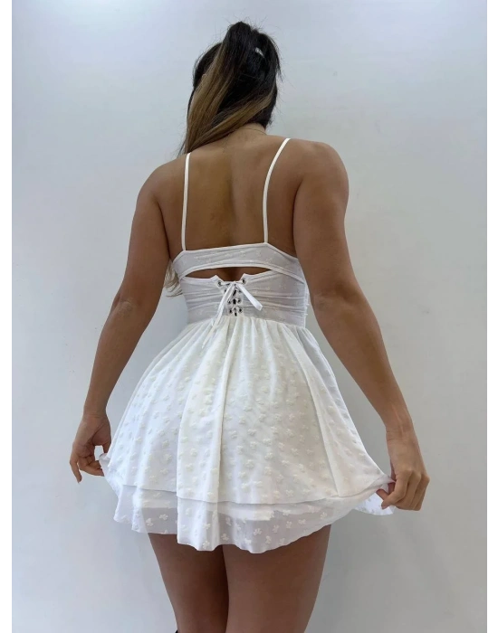 Morliva Tül kumaş içi astarlı mini