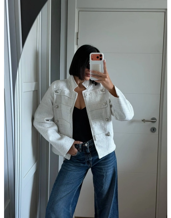 Morliva Yeni Sezon Pullu Chanel Model Ceket