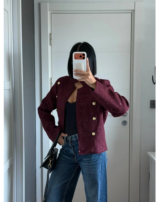 Morliva Yeni Sezon Pullu Chanel Model Ceket