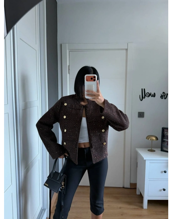 Morliva Yeni Sezon Pullu Chanel Model Ceket