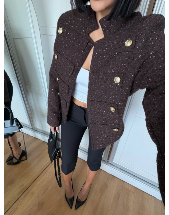 Morliva Yeni Sezon Pullu Chanel Model Ceket