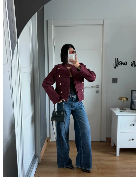 Morliva Yeni Sezon Pullu Chanel Model Ceket