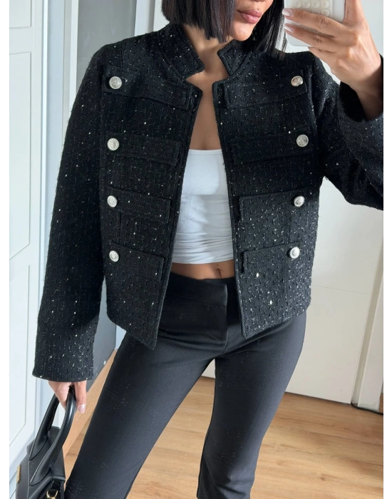 Morliva Yeni Sezon Pullu Chanel Model Ceket