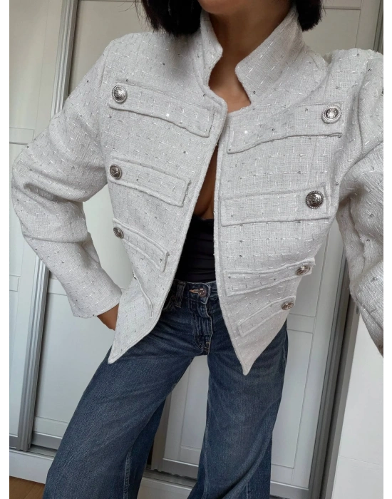 Morliva Yeni Sezon Pullu Chanel Model Ceket