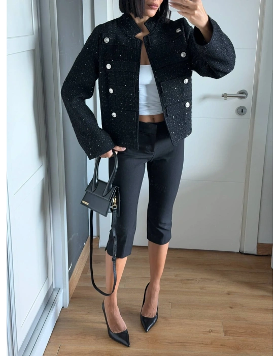 Morliva Yeni Sezon Pullu Chanel Model Ceket