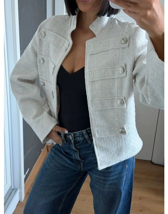 Morliva Yeni Sezon Pullu Chanel Model Ceket