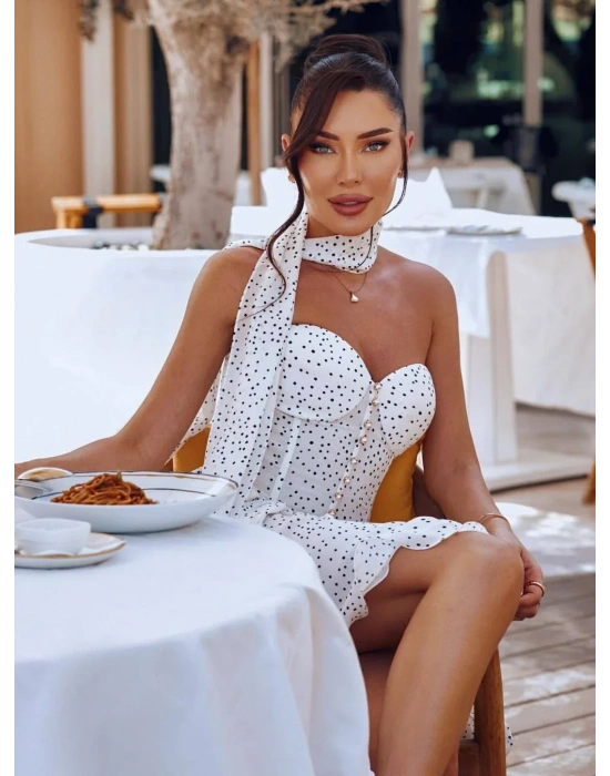 VENİCE ŞİFON ELBİSE PUANTİYE