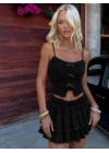 ALYA KURDELE DETAY TAKIM SİYAH