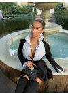 AMANDA GÖMLEK DETAY ELBİSE - (SİYAH) SİYAH