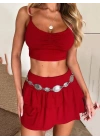 CHERRY ETEK CROP TAKIM KIRMIZI