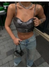 GLOPLU CROP GRİ