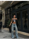 GLOPLU CROP GRİ