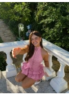 HERA VOLANLI ELBİSE PEMBE