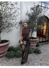 IRINA SANDY ELBİSE KAHVERENGİ