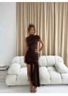 IRINA SANDY ELBİSE KAHVERENGİ