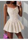 MANDELA CORSET ELBİSE BEYAZ