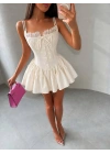 MANDELA CORSET ELBİSE BEYAZ