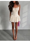 MANDELA CORSET ELBİSE BEYAZ