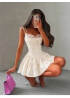 MANDELA CORSET ELBİSE BEYAZ