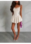 MANDELA CORSET ELBİSE BEYAZ