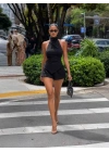 MIAMI ŞORT BLUZ TAKIM SİYAH