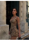 Morliva Aksesuarlı Mini Boy Elbise 1113
