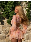 ROMPERS ŞİFON ELBİSE TURUNCU