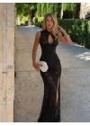 SEDONA CORSET & DANTEL ELBİSE + G-STRİNG SİYAH
