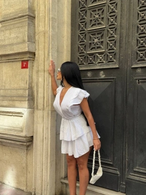 Morliva muslin keten şortlu elbise