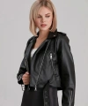 Kadın Siyah Deri Ceket