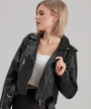 Kadın Siyah Deri Ceket