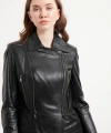 Kadın Siyah Hakiki Deri Ceket