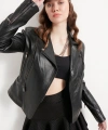Kadın Siyah Hakiki Deri Ceket