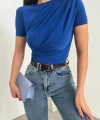 Büzgülü Kısa Kol Bluz