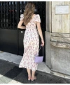 Yan Yırtmaçlı Çiçek Elbise