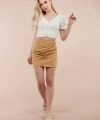 Kadın Drapeli Mini Etek